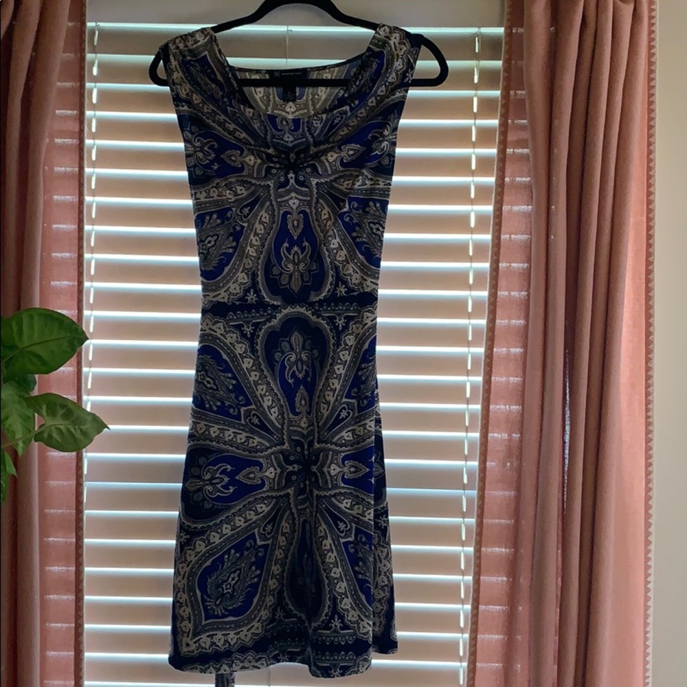 INC dress, blue paisley.